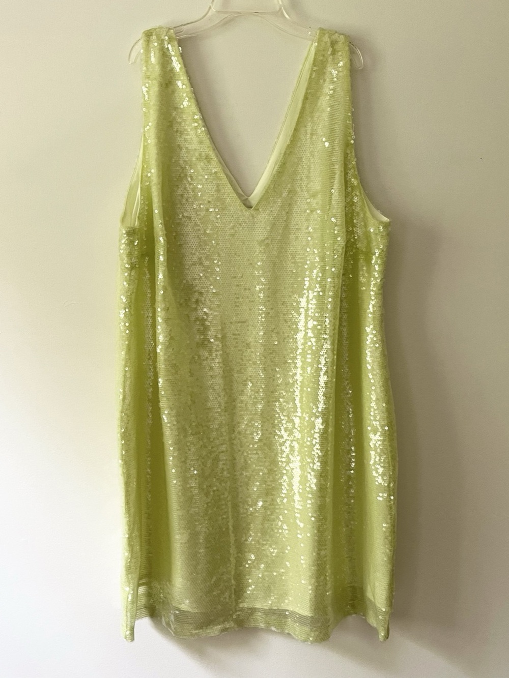 A New Day Sequin Shift Dress 1X V-Neck Sleeveless Fun Party Cocktail Holiday